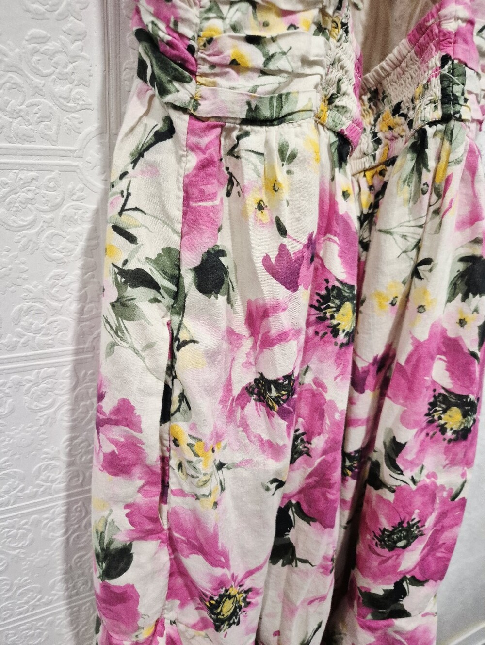 Abercrombie & Fitch Pink & White Floral Tiered Maxi Dress - Picture 9 of 14